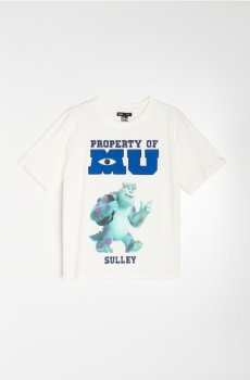 Бавовняна футболка з коротким рукавом Monsters University - кремовий