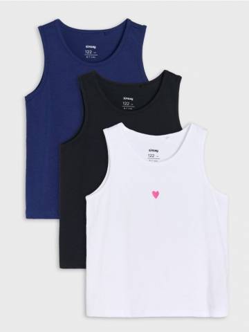 Футболки без рукавів 3 штуки - різнобарвний