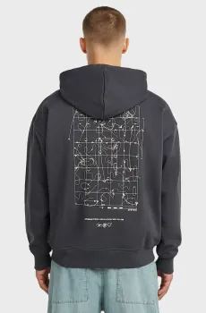 Мужское серое худи Back Серый XL G-Star RAW D28865,E124