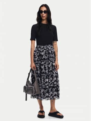 Desigual Повсякденна сукня Indianapolis 24WWVW54 Чорний Regular Fit Desigual Повсякденна сукня Indianapolis 24WWVW54 Чорний Regular Fit