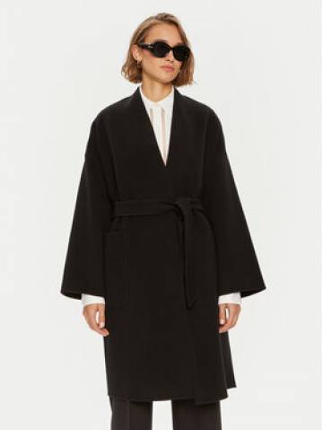 Weekend Max Mara Вовняне пальто 2425016011 Чорний Regular Fit Weekend Max Mara Вовняне пальто 2425016011 Чорний Regular Fit