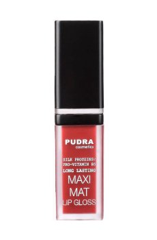 Уценка! Матовый блеск для губ Pudra Cosmetics Maxi Matt Long Lasting Lip Gloss с протеинами шелка та провитамином B5, 15, 7 мл