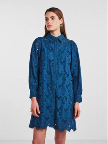 YAS Сукня-сорочка 26030764 Cиній Regular Fit YAS Сукня-сорочка 26030764 Cиній Regular Fit