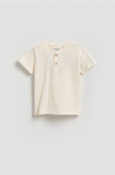 Reserved - Бавовняна футболка - кремовий - 939IX-01X