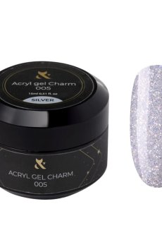 Акрил-гель для ногтей F.O.X Acryl Gel Charm 005 Silver, 15 мл