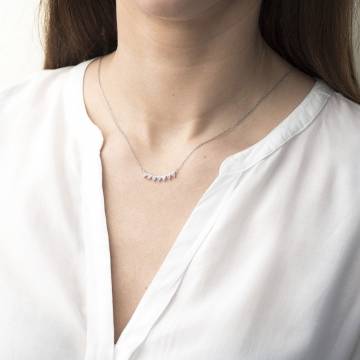 Серебряное колье с фианитами 18511 Серебряное колье с фианитами 18511
