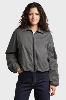 Женская темно-серая куртка Cropped Серый S G-Star RAW D29098,E346