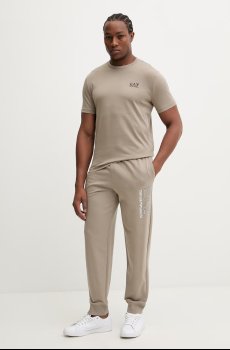 Хлопковые спортивные штаны EA7 Emporio Armani