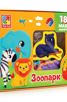 Набор магнитов Vladi Toys Зоопарк, 18 магнитов, от 3 лет (VT3106-25)