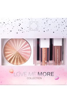 Набор для макияжа OFRA Love Me More Collection Set (хайлайтер, 7 г + жидкая помада для губ, 8 г + блеск для губ, 3.5 мл)
