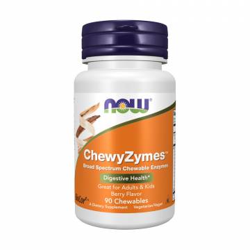 Пищеварительные ферменты NOW Foods ChewyZymes со вкусом ягод, 90 жевательных таблеток Пищеварительные ферменты NOW Foods ChewyZymes со вкусом ягод, 90 жевательных таблеток