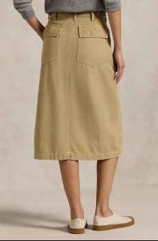 Хлопковая юбка Polo Ralph Lauren RICKY MD SK