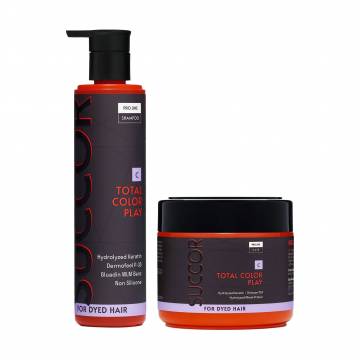 Набор для ухода за окрашенными волосами Succor Total Color Play Set (шампунь, 250 мл + маска, 300 мл) Набор для ухода за окрашенными волосами Succor Total Color Play Set (шампунь, 250 мл + маска, 300 мл)