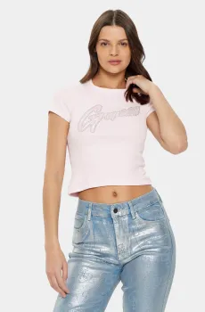 Женская розовая футболка Розовый L Guess W5RI68.KA0H1;A60W