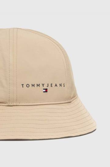 Шляпа Tommy Jeans цвет бежевый AW0AW16383 Шляпа Tommy Jeans цвет бежевый AW0AW16383