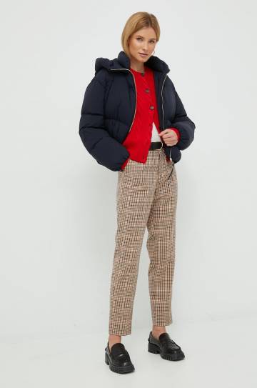 Пуховая куртка Tommy Hilfiger женская цвет синий зимняя Пуховая куртка Tommy Hilfiger женская цвет синий зимняя