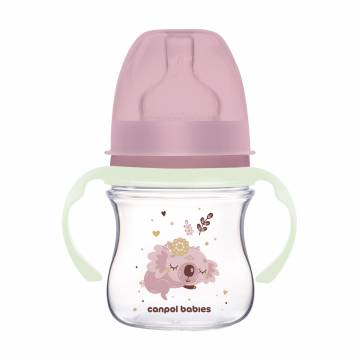 Бутылка Canpol Babies EasyStart Sleepy Koala с широким отверстием, антиколиковая, розовая, 120 мл (35/236_pin) Бутылка Canpol Babies EasyStart Sleepy Koala с широким отверстием, антиколиковая, розовая, 120 мл (35/236_pin)