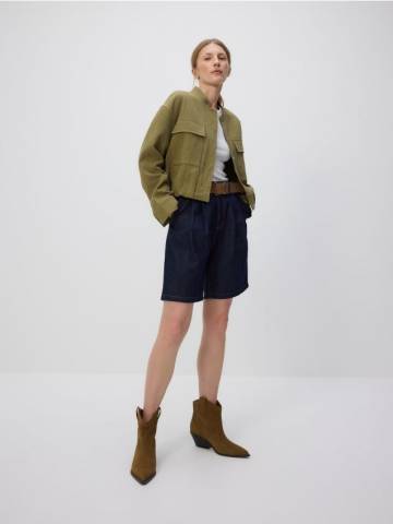 Reserved - LADIES` OUTER JACKET - зелений - ZR691-87X Reserved - LADIES` OUTER JACKET - зелений - ZR691-87X