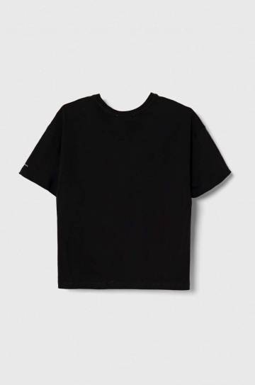 Детская хлопковая футболка Calvin Klein Jeans цвет чёрный Детская хлопковая футболка Calvin Klein Jeans цвет чёрный