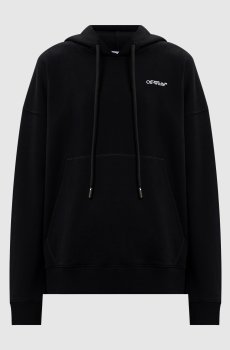 Черные худи с принтом логотипа