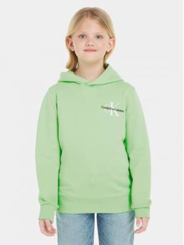 Calvin Klein Jeans Світшот Small Monogram IU0IU00266 Зелений Regular Fit Calvin Klein Jeans Світшот Small Monogram IU0IU00266 Зелений Regular Fit