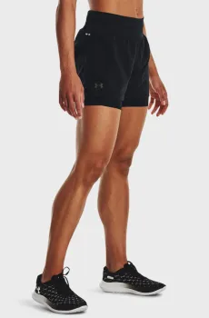 Женские черные шорты UA RUN STAMINA 2IN1 SHORT Черный XS Under Armour 1376759-001