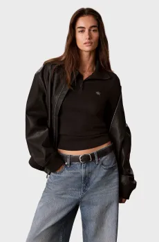Женское черное поло HENLEY Черный XS Calvin Klein LV047H203G