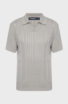 Мужское бежевое поло Бежевый M Karl Lagerfeld 562304.655016;420