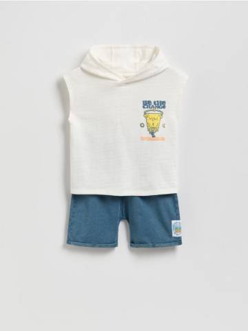 Reserved - Бавовняний комплект SpongeBob - кремовий - 4064N-01X