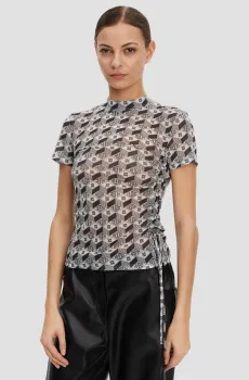 Женский топ с узором Разноцветный L HUGO 50537187;963