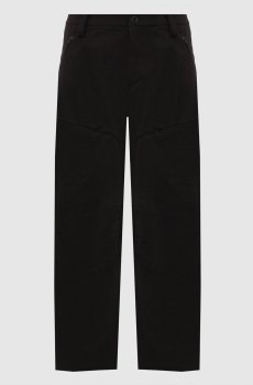 Черные брюки с нашивкой логотипа