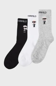 Женские носки (3 пары) K IKONIK 2.0 SOCKS 3 PACK Разноцветный 35-38 Karl Lagerfeld 230W6001