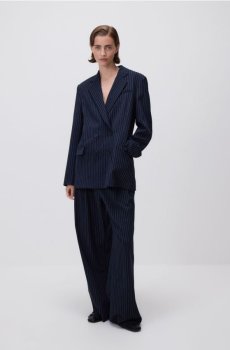 Reserved - Двобортний блейзер із додаванням віскози - темно-синій - 906HF-59X