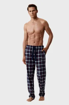 Мужские темно-синие брюки в клетку Синий S Atlantic NMB-045