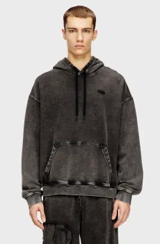 Мужское темно-серое худи FELPA Серый L Diesel A19325 0KIBZ