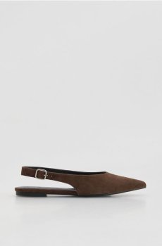 Reserved - Балетки з овечої шкіри - темно коричневий - 763ID-89X