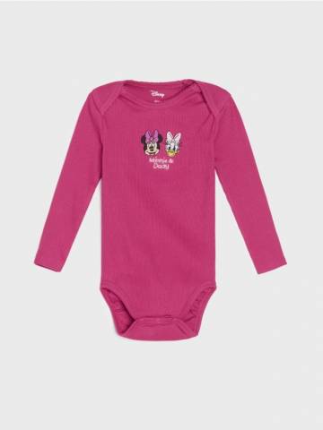 Боді з трикотажу в рубчик Minnie Mouse - світло-ліловий Боді з трикотажу в рубчик Minnie Mouse - світло-ліловий
