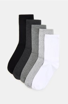 Шкарпетки з високим вмістом бавовни, 5 пари - різнобарвний