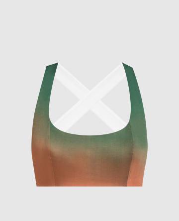 Зеленый топ с принтом Tie Dye Зеленый топ с принтом Tie Dye