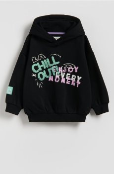 Reserved - Бавовняне худі - чорний - 601HR-99X