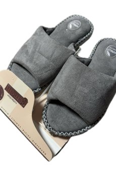 Женские комнатные тапочки Gemelli Традиция, открытые, серые, размер 39