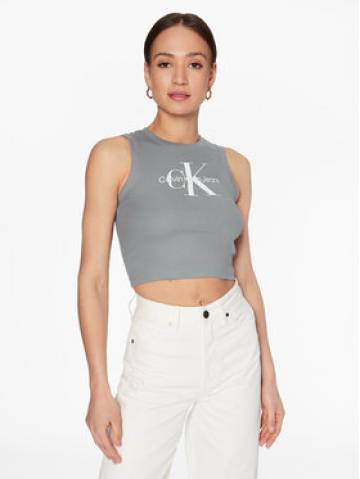 Calvin Klein Jeans Топ J20J221521 Сірий Slim Fit Calvin Klein Jeans Топ J20J221521 Сірий Slim Fit
