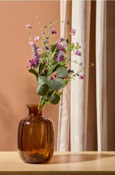 Букет декоративних польових квітів з лавандою - пурпуровий