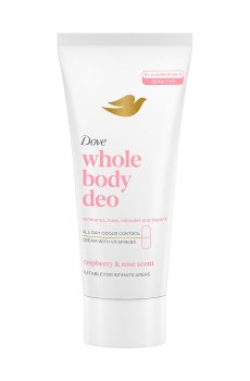 Дезодорант-крем для всего тела Dove Whole Body Deo с ароматом малины и розы, 75 мл