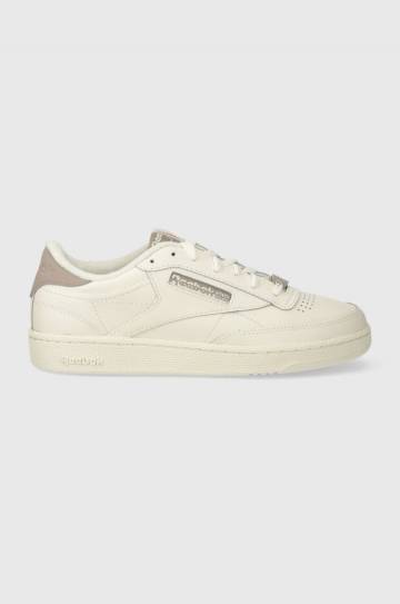 Кожаные кроссовки Reebok Classic Club C 85 цвет бежевый 100074162 Кожаные кроссовки Reebok Classic Club C 85 цвет бежевый 100074162
