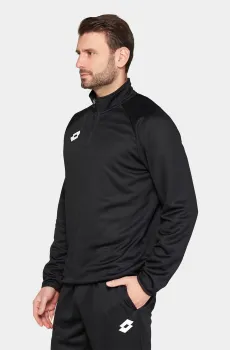 Мужская черная спортивная кофта ELITE SWEAT HZ PL Черный S Lotto 216546/1CL