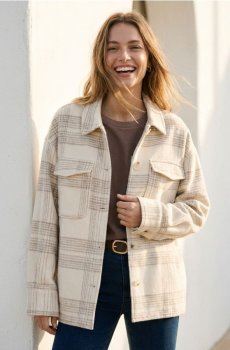 Сорочка-куртка типу shacket - різнобарвний