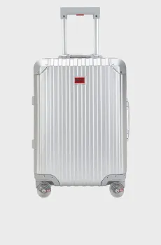 Серебристый чемодан ALUMINUM TROLLEY Серый S Diesel DSL002.1