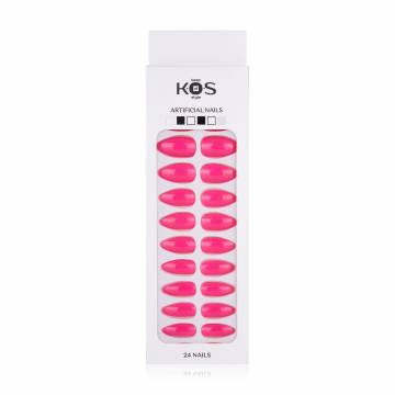 Набор искусственных ногтей K.O.S Keep Of Style миндаль, ярко-розовый Набор искусственных ногтей K.O.S Keep Of Style миндаль, ярко-розовый