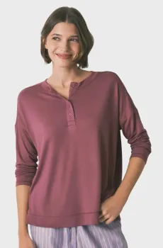 Женский розовый лонгслив Розовый M womensecret 3272289